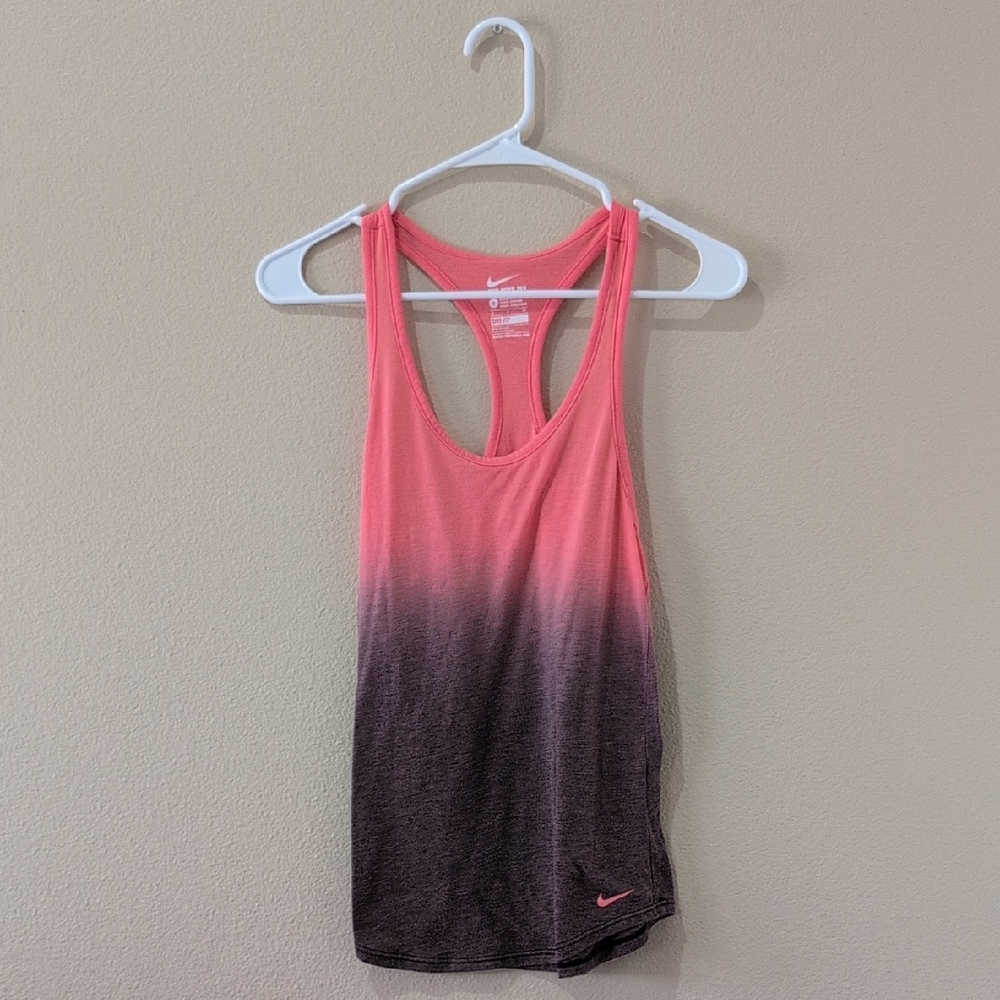Nike Coral to Purple Ombre Racerback Tank